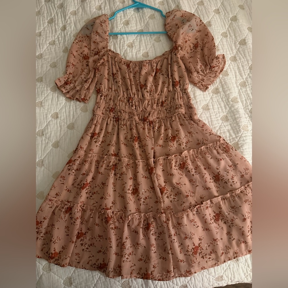 Trixxi Blush Floral Dress
